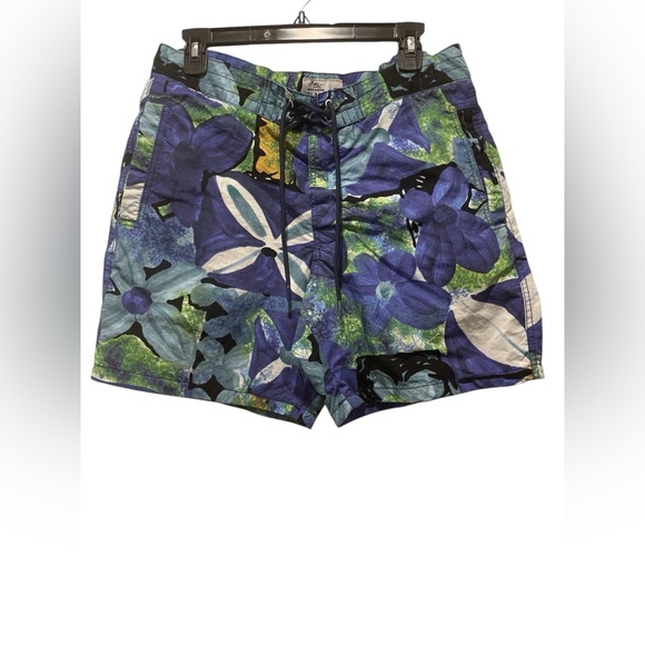 Rodd& Gunn Floral Blue and Green Men's Swim Shorts size S - Picture 1 of 5